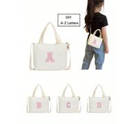 1 pezzo Nuova mini borsa a tracolla casual e versatile con 26 lettere, adatta per il ritorno a scuola, per scuole elementari, medie, superiori e università, adatta per uso quotidiano a scuola, sport a