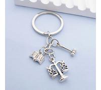 1 pezzo Nuovo accessorio creativo per donna, portachiavi a forma di bilancia della giustizia Libra, martello da giudice, accessori gotici e in stile Y2K, idee regalo per la Festa dell'Insegnante, il N