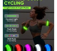 1 pezzo Nuovo bracciale rifrangente - Accessorio ad alta visibilità per la corsa, per la notte, disponibile in più colori, 3 modalità di illuminazione, adatto per passeggiare e andare in bicicletta di