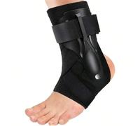 1 pezzo Nuovo cavigliera con lacci rapidi, regolabile, aderente, supporto per caviglia, avvolgimento leggero, compressione, supporto per piede per caviglia slogata grigio,neroPoliestere