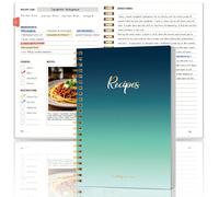 1 pezzo Nuovo Diario di Ricette Quotidiane B5, copertina rigida colorata facile da scrivere, per note e foto di ricette familiari per uno stile di vita sano, 174 pagine, forniture per scuola e ufficio