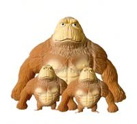 1 pezzo Nuovo Giocattolo Antistress a Forma di Gorilla 2025 - Modello di Giocattolo Animale Gorilla - Palla Antistress - Funzione di Estrema Elasticità - Materiale in Silicone - Regalo di Compleanno -