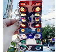 1 pezzo Nuovo: Kimetsu No Yaiba Akira Carta trasparente Gyomei Himejima Portachiavi in acrilico Tre Lune - Akaza,Grado superiore due - Douma,Quinta Luna dell'Ultimo Quarto - Stanco,Quattro superiori -
