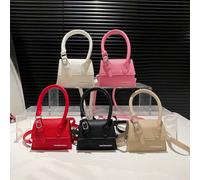 1 pezzo Nuovo stile borsa a tracolla per ragazza in materiale PU di colore unito con lettera, cinghia regolabile che può essere indossata sulla spalla o a tracolla, chiusura magnetica, di moda, elegan