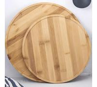 1 pezzo Nuovo vassoio creativo per spuntino in bambù, tagliere rotondo per frutta e noci, grande vassoio in bambù da 11,8 pollici (circa 30 cm), vassoio per formaggi, caffè e tè, piatto per la frutta,