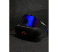 1 pezzo Occhiali da uomo extra large ultraleggeri, con stampa tie-dye a 12 strati, rivestimento in elettroplaccatura, resistenti al vento per uso casual e all'aperto, con aste in TR90 e tamponi nasali