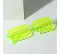 1 pezzo Occhiali di moda stile Y2K senza montatura, accessori da spiaggia per donna. occhiali di base per vestiti casual eleganti da donna in primavera ed estate, regali, colori luminosi per spiaggia,