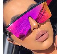 1 pezzo occhiali quadrati con cornice grande e superficie a specchio, di moda unisex, adatti per strada, spiaggia, feste, viaggi, regalo per donne in stile preppy per il ritorno a scuola Colore unicoP