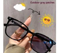 1 pezzo occhiali unisex grandi con montatura squadrata e borchie, per interni e esterni, con lenti blu luce e cambio colore, alla moda, per la protezione degli occhi Colore unico