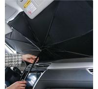 1 pezzo Ombrello parasole pieghevole in titanio argento migliorato per auto, parasole auto con isolamento termico migliorato, tenda parasole migliorata, universale per berline, SUV e pickup, protezion