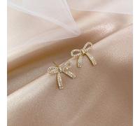 1 pezzo Orecchini a perno con strass dolci, orecchini a farfalla di moda alla moda coreana da celebrità, minimalisti e personalizzati Tagli UnicaGraficoLega di zinco