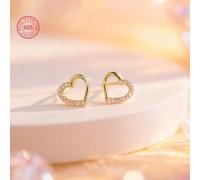 1 pezzo Orecchini a perno in argento sterling 925 con zirconia rosa chiaro ipoallergenici, sognanti e dolci, confezione regalo, adatti per uso quotidiano o per occasioni, regalo per ragazze, amici, co