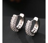 1 pezzo Orecchino a cerchio da uomo con design interamente in strass, regalo perfetto per uso quotidiano per il fidanzato o il fratello Tagli UnicaZirconia Cubica