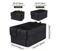 1 pezzo Organizer per bagagliaio auto per SUV, organizzatore impermeabile per sedile posteriore dell auto, scatola di stoccaggio pieghevole per sedile posteriore con cinghia regolabile, colore nero Ta