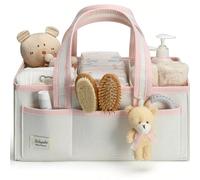 1 pezzo Organizer per pannolini con manico, Cesta regalo per festa di nascità, Organizer per la nursery del neonato, Accessori essenziali per la borsa del bebè, Carrello organizer per pannolini da aut