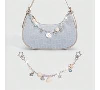 1 pezzo Ornamento a forma di conchiglia per uno stile vacanziero, catena per borsa a forma di stella marina e conchiglia, portachiavi a forma di coda marina, adatto per abbinare a una piccola borsa qu
