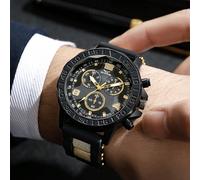 1 pezzo Orologio al quarzo in silicone multifunzione di lusso e alla moda con cristalli di vario tipo e 3 quadranti, adatto per uso quotidiano, regali di compleanno, Ognissanti e altro Tagli UnicaSili