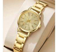1 pezzo Orologio da donna al quarzo casual minimalista alla moda, realizzato in materiale in lega, adatto per uso quotidiano o per raduni e vacanze, regalo per le vacanze, Reloj De Mujer, Relogio Femi