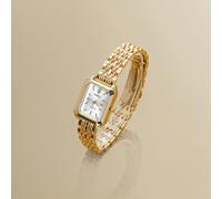 1 pezzo Orologio da donna al quarzo con quadrante piccolo quadrato in metallo e numeri romani, adatto per il ritorno a scuola, abbinamento quotidiano, compleanno, regalo per donne, anniversario, Giorn