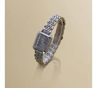 1 pezzo Orologio da donna al quarzo con quadrante piccolo quadrato in metallo e numeri romani, adatto per il ritorno a scuola, abbinamento quotidiano, compleanno, regalo per donne, anniversario, Giorn