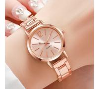 1 pezzo Orologio da donna con cinturino in acciaio a righe romane, come regalo per un'amica per la decorazione quotidiana Tagli Unica