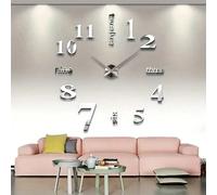 1 pezzo Orologio da parete 3D fai-da-te - Grande orologio digitale a specchio per decorazione casa, soggiorno, tavolo, adesivi, decalcomanie da parete, decorazioni in vinile per la casa, articoli per