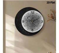 1 pezzo Orologio da parete moderno minimalista a forma di luna, movimento al quarzo ultra silenzioso senza ticchettio, decorazione silenziosa per soggiorno, camera da letto e ufficio, orologio da came