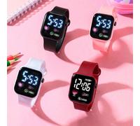 1 pezzo Orologio digitale carino a forma di cuore con display di orario e data, adatto come regalo per ragazze per occasioni festive o per il ritorno a scuola Tagli Unica,8217 modello d'amore,8217 toc