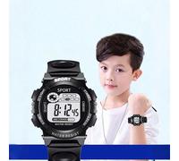 1 pezzo Orologio digitale elettronico con display per adolescenti/studenti | Multifunzionale e cool con illuminazione | Cronometro | Sveglia | Visualizzazione data e giorno, adatto come regalo di comp