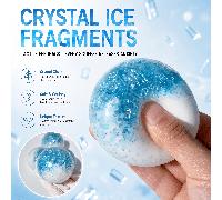 1 pezzo Palla da esercizio per le mani, colore blu ghiaccio, adatta per bambini e adulti, giocattolo sensoriale a lento rimbalzo, aiuta a ridurre lo stress e migliorare l'attenzione, palla morbida ant