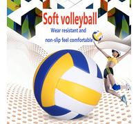 1 Pezzo Palla Da Pallavolo Morbida Spessa Bianca/gialla/blu, Pallavolo Gonfiabile Tagli UnicaPolicloruri di vinile