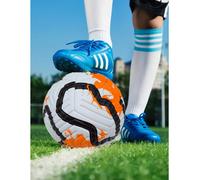 1 pezzo Pallone da calcio standard n. 5 cucito a mano, adatto per adulti, giovani, studenti, durevole, adatto per uso all'aperto, interno, spiaggia, erba, superfici in cemento, blu, bianco, pallone da