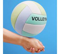 1 pezzo Pallone da pallavolo in PVC da 5#, adatto per partite professionali, spiaggia, campeggio all'aperto, competizioni e allenamenti indoor A1,A2,A3,A4,A5,A6,A7,A8Policloruri di vinile