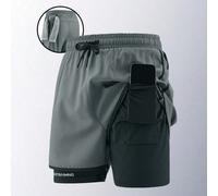 1 pezzo Pantaloncini da uomo traspiranti e ad asciugatura rapida con stampe, adatti per sport all'aperto, running e fitness primaverili/estivi L,M,S,XL,XS,XXL,XXSBlocchi di colore,LettereTessuto intre