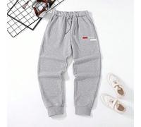 1 pezzo Pantaloni jogger casual minimalisti con stampa parziale di lettere per ragazzi, adatti per pendolarismo, scuola, abbigliamento sportivo, autunno/inverno 8Y,9Y,10Y,11Y,12YGeometrico,LetterePoli
