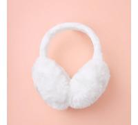 1 pezzo Paraorecchie invernale con pelliccia finta di coniglio, paraorecchie termici imbottiti pieghevoli, accessori invernali antivento e pieghevoli, regali di Natale Colore unicoAcrilica