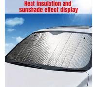 1 pezzo Parasole per auto, tenda parasole anteriore per parabrezza auto, scudo termico riflettente in alluminio per lunotto posteriore, parasole, isolamento termico, uso automobilistico generico, 130c