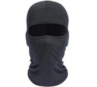 1 Pezzo Passamontagna da sci per uomo, passamontagna refrigerante con collo, maschera traspirante a rete per viso e collo, cappuccio antivento per attività all aperto e ciclismo bianco,nero,1 nero 1 b