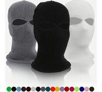 1 pezzo Passamontagna in lana lavorato a maglia antivento per moto, adatto per sci, cappello invernale per uomo e donna con ricamo, per sport all'aperto, protezione completa del viso dal freddo invern