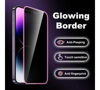 1 pezzo Pellicola protettiva per schermo anti-spia luminosa rosa, in vetro temperato compatibile con 14 6.1"/ 13/ 13 Pro 6.1"/ 15/ 15 Pro Max/ 16/ 16 Pro/ 16 Pro Max, regalo per compleanni, famiglia, 