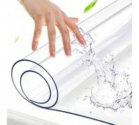 1 pezzo Pellicola protettiva trasparente in PVC spessa 2,0 mm per tavolo, resistente all'acqua, agli oli e al calore, adatta per coprire tavoli, tavolini da tè, comodini, scrivanie e uffici 50*80 cm,4