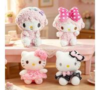 1 pezzo Peluche di Sanrio Piano Lamb, stile basic/fiocco e Hello Kitty Rose Date & Hello Kitty seduto stile fiocco, 8 pollici, riempimento ad alta elasticità, resistente allo shedding, caratteristiche