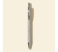 1 pezzo Penna a sfera con meccanismo a scatto, colore argento, con punta da 1,0mm di colore nero, 1 pezzo argento / 2 pezzi (argento + corona nera) per il ritorno a scuola Tagli Unica,Argento+NeroAcci