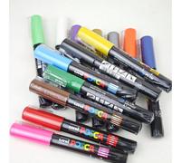 1 pezzo Pennarello acrilico per cartellone, graffiti, pubblicità, impermeabile, adatto per studenti, ufficio, pittura e arte, marca UNI POSC, modelli PC-1M e PC-3M PC-1M-0,7 mmPolipropilene