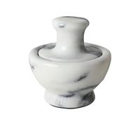 1 pezzo per uso domestico marmo aglio tritaspezie creativo manuale macinino pepe polvere purè barattolo cucina bar utensili (bianco)