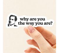 1 pezzo Perché sei così? Adesivo, citazione divertente per l'ufficio, adesivo de La Pupa per Hydroflask, citazione di Michael Scott, adesivo per computer portatile con meme del programma TV Tagli Unic
