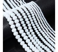 1 pezzo Perla piatta in ceramica bianca a forma di abaco, accessorio di moda versatile e abbinabile, forniture per la creazione di gioielli fatti a mano, adatto per realizzare bracciali, collane, gioi