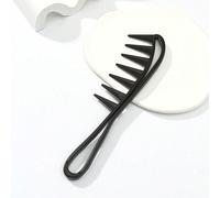 1 pezzo Pettine a denti larghi dalla texture ruvida, strumento per lo styling a forma di dente di squalo adatto per capelli ricci, bagnati, ondulati, spessi e grossi, e parrucche. Spazzola per capelli
