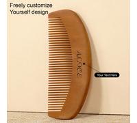 1 pezzo Pettine in legno personalizzato, spazzola per capelli in legno anti-statica, incisione laser con nome personalizzato, per districare e acconciare capelli ricci, sottili, spessi, ondulati o lis