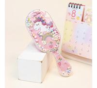 1 pezzo Pettine massaggiatore trasparente con cuscino daria a stampa di giraffa carina per lo styling dei capelli Ritratto,Grafico,PiantePolicloruri di vinile